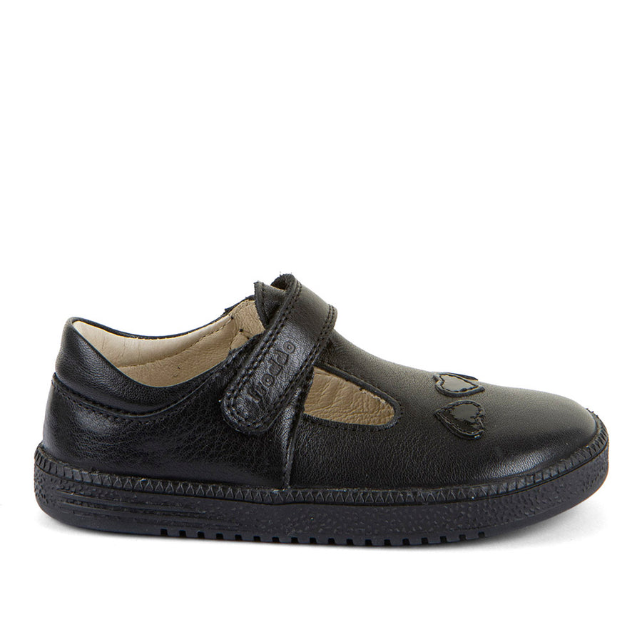Froddo BAREFOOT Loop Sandra G3140197 Black School Shoes