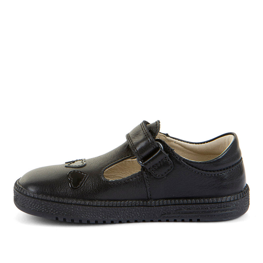 Froddo BAREFOOT Loop Sandra G3140197 Black School Shoes
