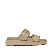 FitFlop A2U-923 Cappuccino Gen-Ff Buckle Two-Bar Suede Slides