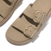 FitFlop A2U-923 Cappuccino Gen-Ff Buckle Two-Bar Suede Slides