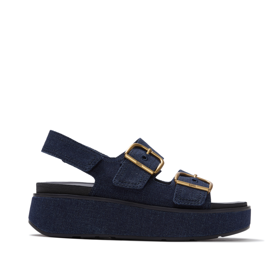 FitFlop A3B-D71 Dark Denim Gen-Ff Max Buckle Denim Back-Strap Sandals