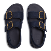 FitFlop A3B-D71 Dark Denim Gen-Ff Max Buckle Denim Back-Strap Sandals