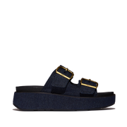 FitFlop A3I-D71 Dark Denim Gen-Ff Max Buckle Two-Bar Denim Slides