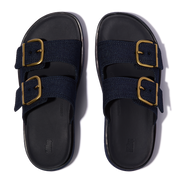 FitFlop A3I-D71 Dark Denim Gen-Ff Max Buckle Two-Bar Denim Slides