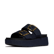 FitFlop A3I-D71 Dark Denim Gen-Ff Max Buckle Two-Bar Denim Slides
