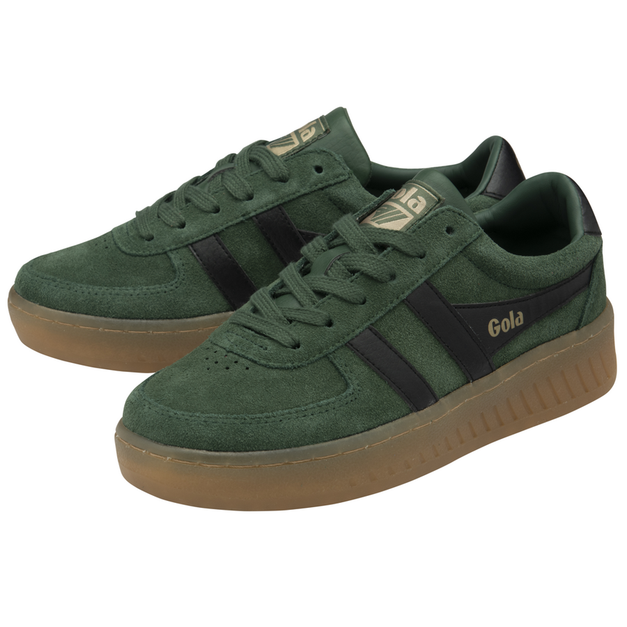 Gola Womens Grandslam Suede Evergreen/Black/Gum Womens Trainers
