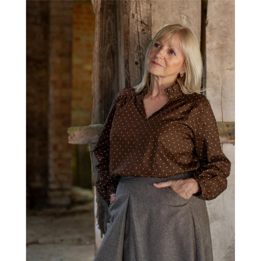 Chalk Greta Shirt - Spot Brown