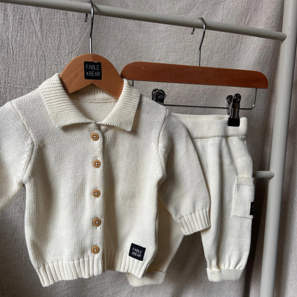 Fable & Bear Fable Collar Cardigan & Pocket Jogger Set (H25-11)