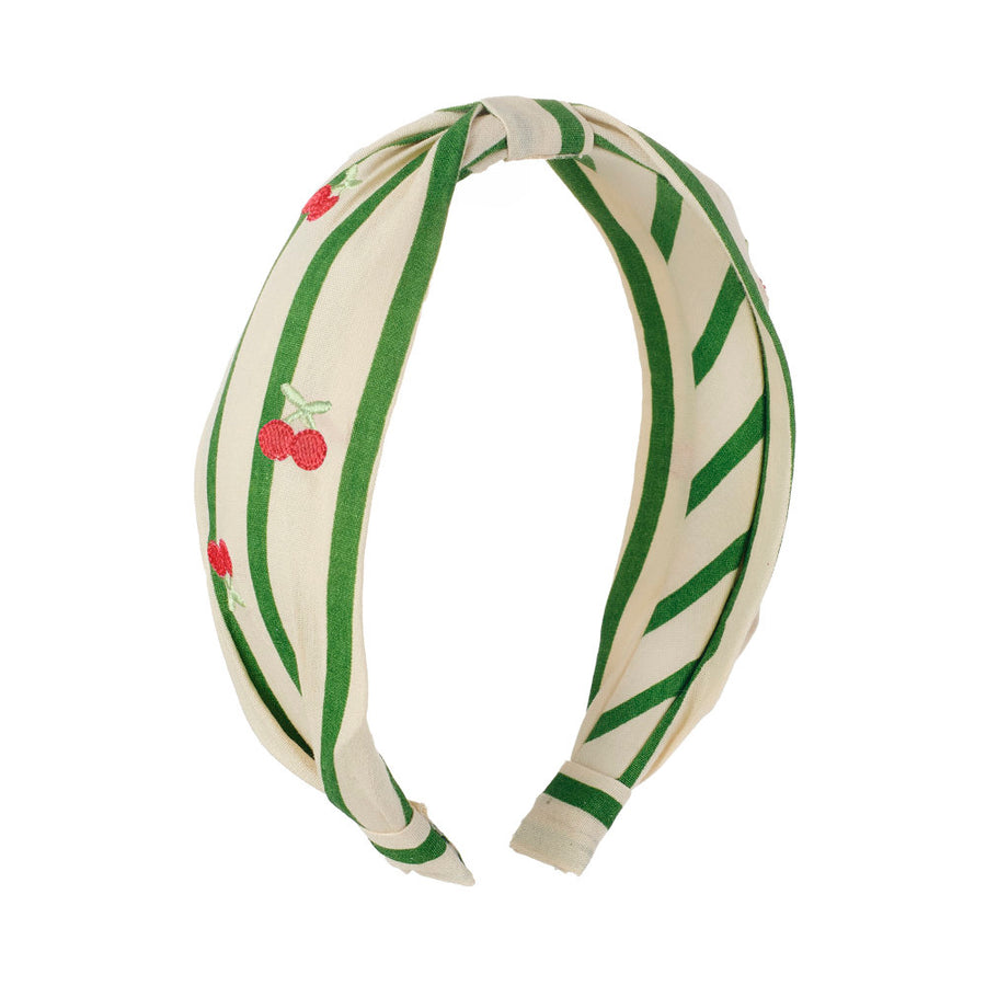 Rockahula Cherry Kiss Stripy Headband - H2539G