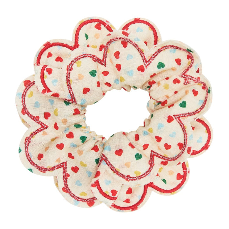 Mimi & Lula Heart Print Scalloped Scrunchie - 182083-32