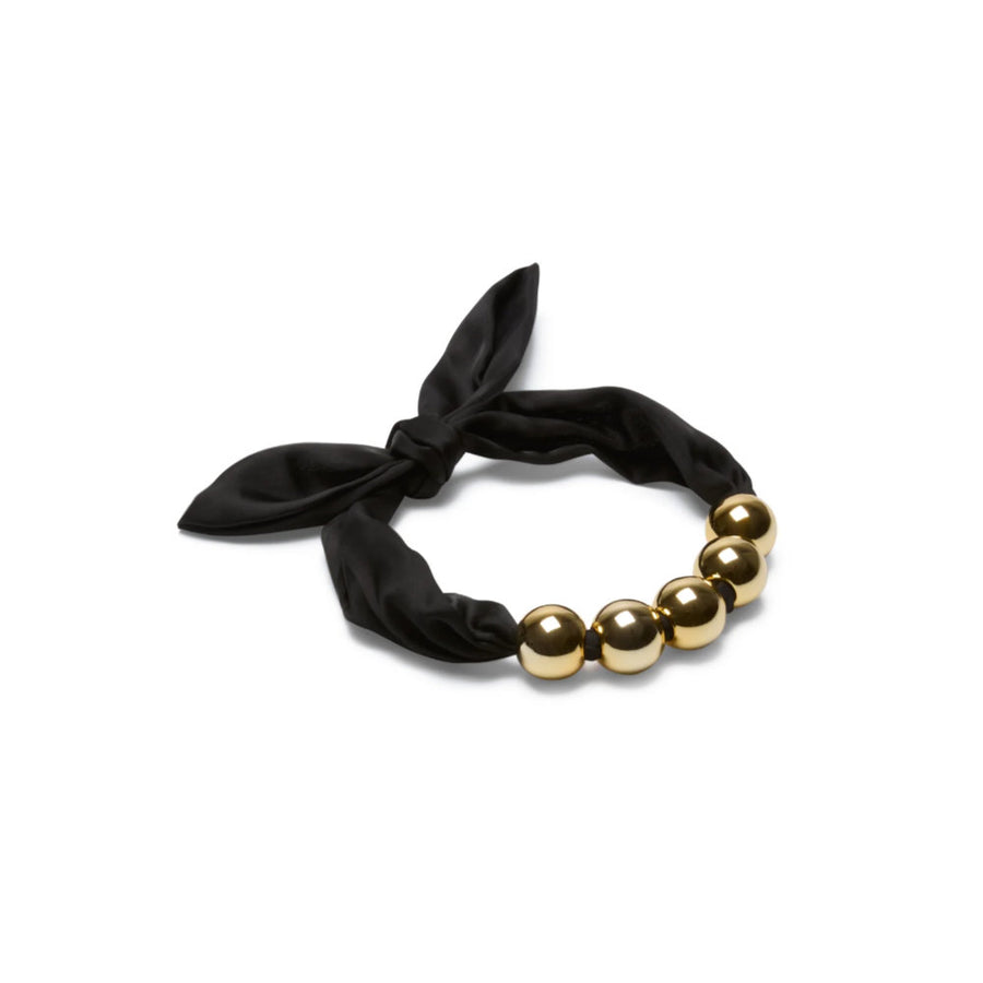 Chalk Herne Satin Ball Necklace - Gold