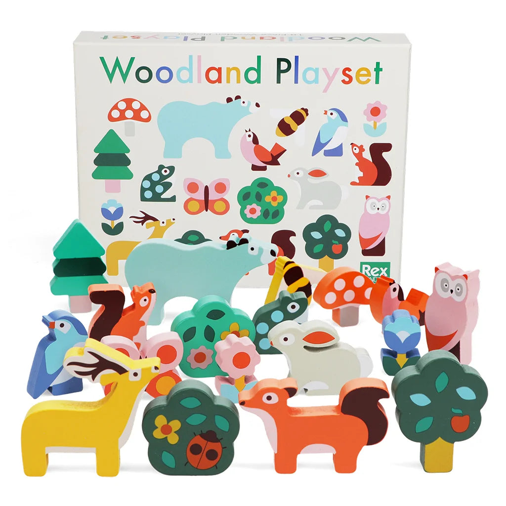 Rex London Wooden Animal Play Set 30998