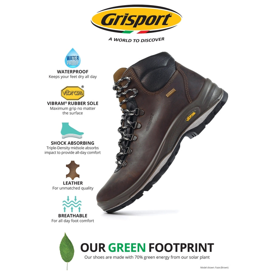 Grisport Fuse Brown Leather Waterproof Boot