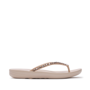 FitFlop JC8-D46 All Nude Rose Iqushion Multi-Crystal Ergonomic Flip-Flops
