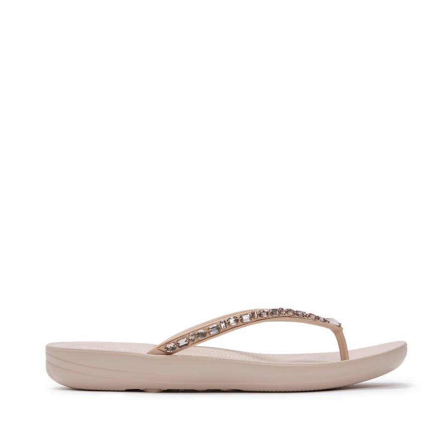 FitFlop JC8-D46 All Nude Rose Iqushion Multi-Crystal Ergonomic Flip-Flops