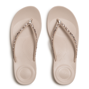 FitFlop JC8-D46 All Nude Rose Iqushion Multi-Crystal Ergonomic Flip-Flops