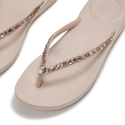FitFlop JC8-D46 All Nude Rose Iqushion Multi-Crystal Ergonomic Flip-Flops