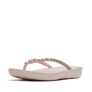 FitFlop JC8-D46 All Nude Rose Iqushion Multi-Crystal Ergonomic Flip-Flops
