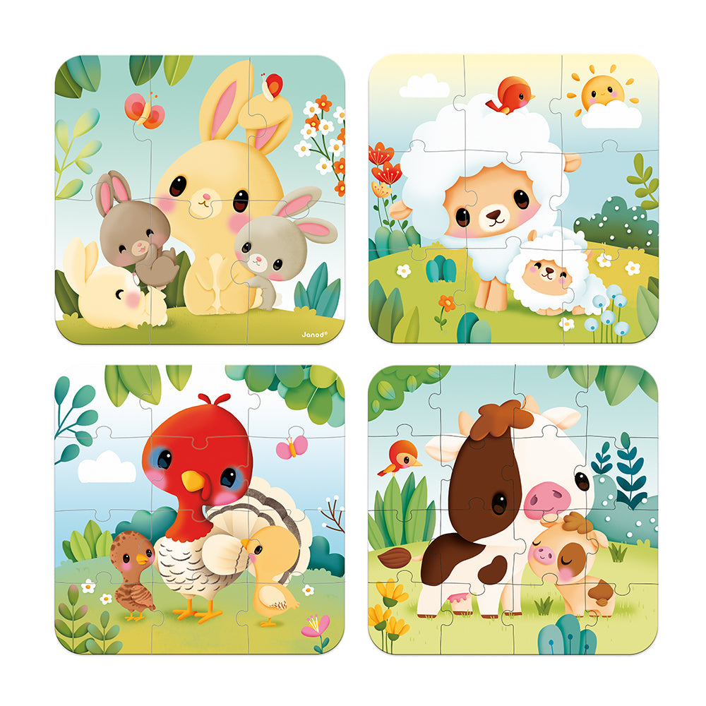 Janod Farm - Animal Progressive Puzzles J03319
