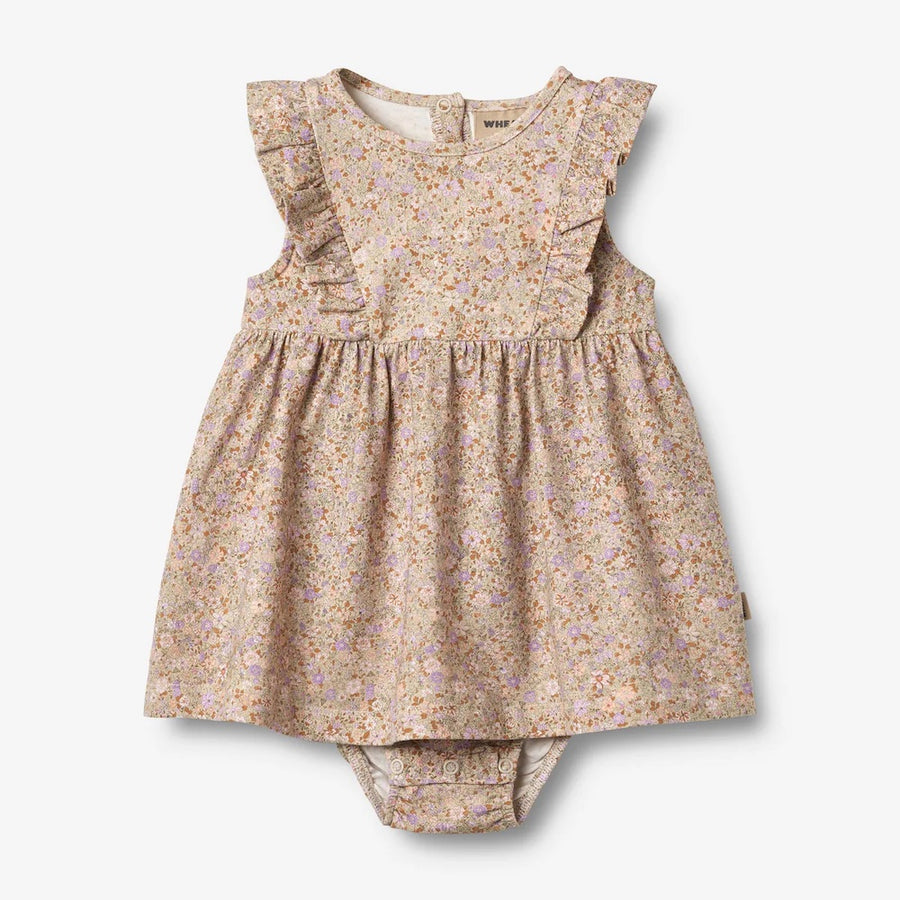 Wheat Jersey Dress Suit Vianna - 9409 Lilac Flower Meadow