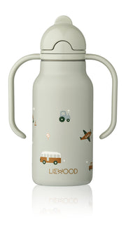 Liewood Kimmie Water Bottle 250 ml Vehicles / Dove Blue LW19618