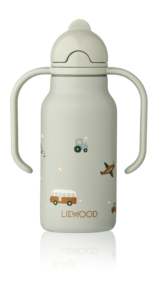 Liewood Kimmie Water Bottle 250 ml Vehicles / Dove Blue LW19618