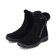 Rieker L7162-00 Womens Warm Lined Water Resistant Black Boots
