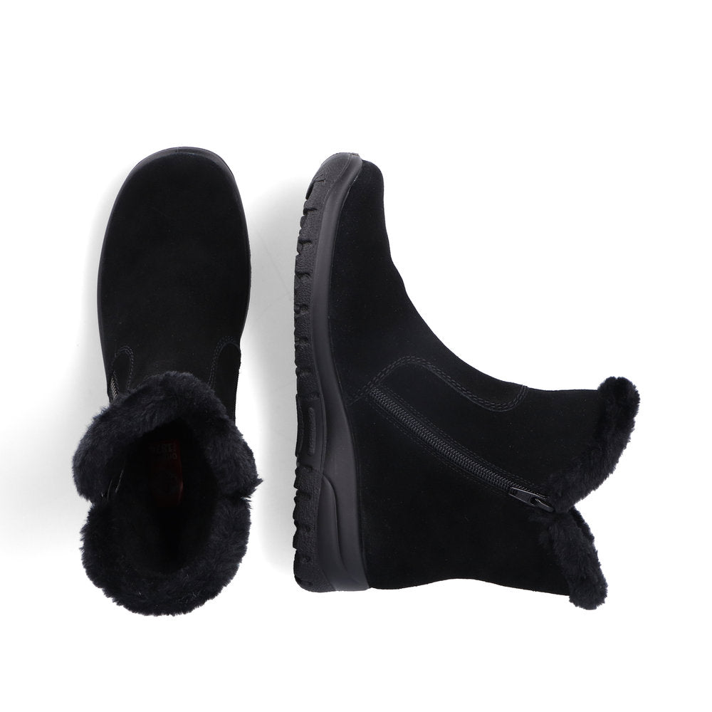 Rieker L7162-00 Womens Warm Lined Water Resistant Black Boots
