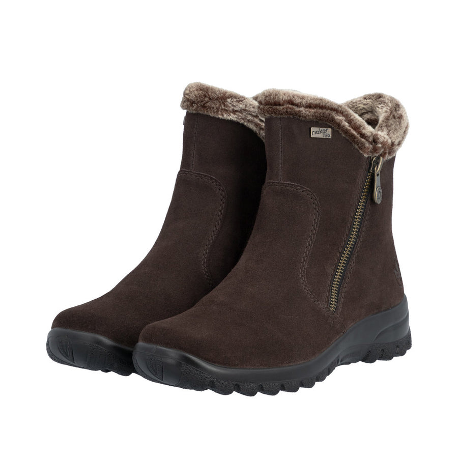 Rieker L7162-25 Brown Warm Lined Water Resistant Boots