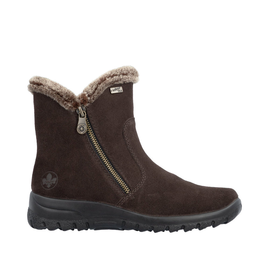Rieker L7162-25 Brown Warm Lined Water Resistant Boots