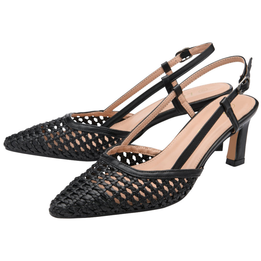 Lotus Livia Slingback Court - Black - ULS659BB003