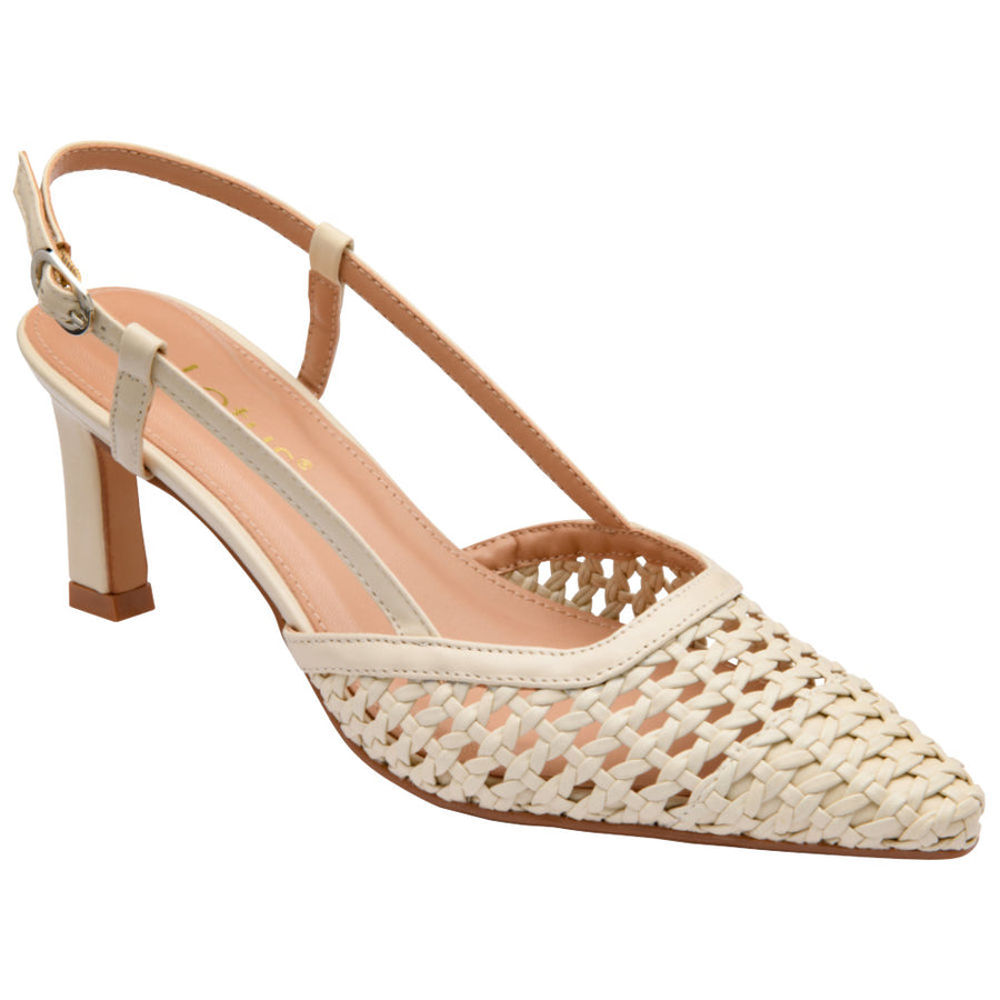 Lotus Livia Slingback Court - Bone - ULS659OW003