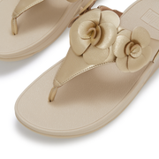 FitFlop A4N-675 Platino Lulu Flower Toe-Post Sandals
