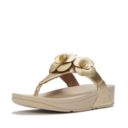 FitFlop A4N-675 Platino Lulu Flower Toe-Post Sandals