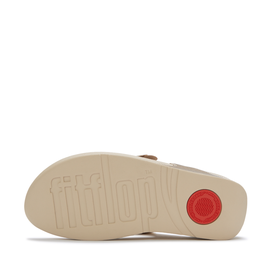 FitFlop A4N-675 Platino Lulu Flower Toe-Post Sandals