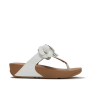 FitFlop A4N-194 Urban White Lulu Flower Toe-Post Sandals