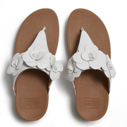 FitFlop A4N-194 Urban White Lulu Flower Toe-Post Sandals