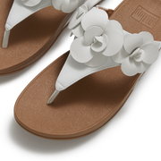 FitFlop A4N-194 Urban White Lulu Flower Toe-Post Sandals