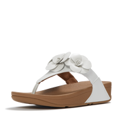 FitFlop A4N-194 Urban White Lulu Flower Toe-Post Sandals