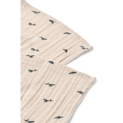 Liewood Lewis Muslin Cloth 2-Pack Mini Whale / Sandy