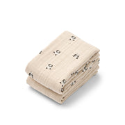 Liewood Lewis Muslin Cloth 2-Pack Mini Panda / Sandy Mix LW14907