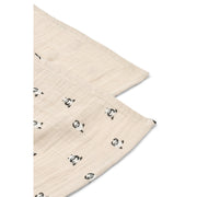 Liewood Lewis Muslin Cloth 2-Pack Mini Panda / Sandy Mix LW14907