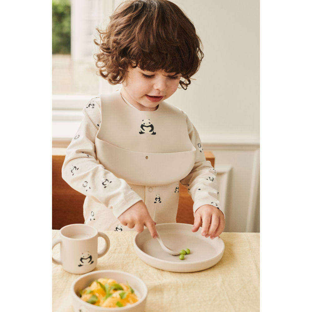 Liewood Vivi Printed Tableware Set Panda / Sandy LW15135