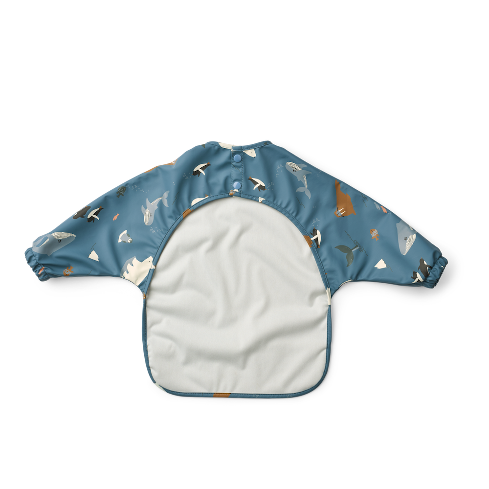 Liewood Merle Printed Cape Bib Arctic Sea /  Ocean View