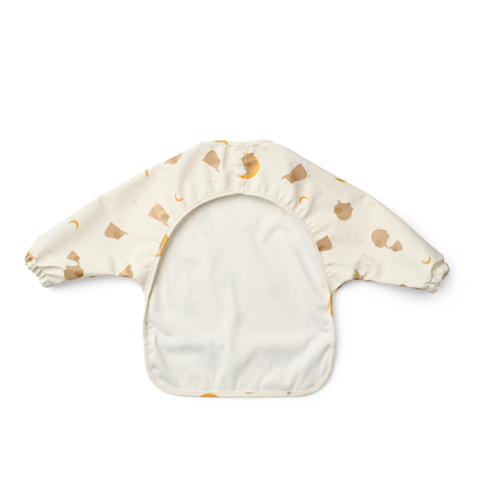 Liewood Merle Printed Cape Bib Elephant / Creme De La Creme