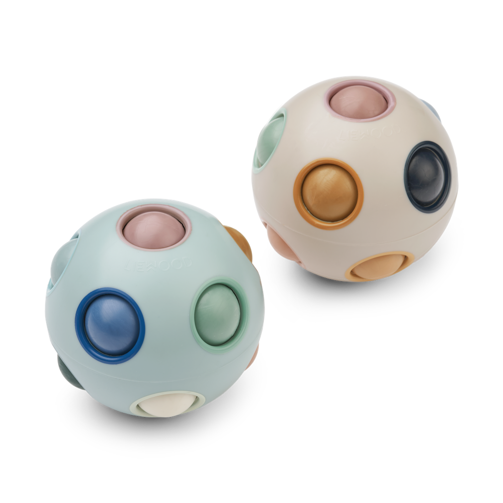 Liewood Solene Puzzle Ball 2-Pack Ice Blue Multi Mix