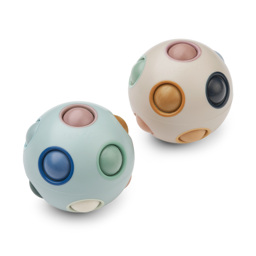 Liewood Solene Puzzle Ball 2-Pack Ice Blue Multi Mix