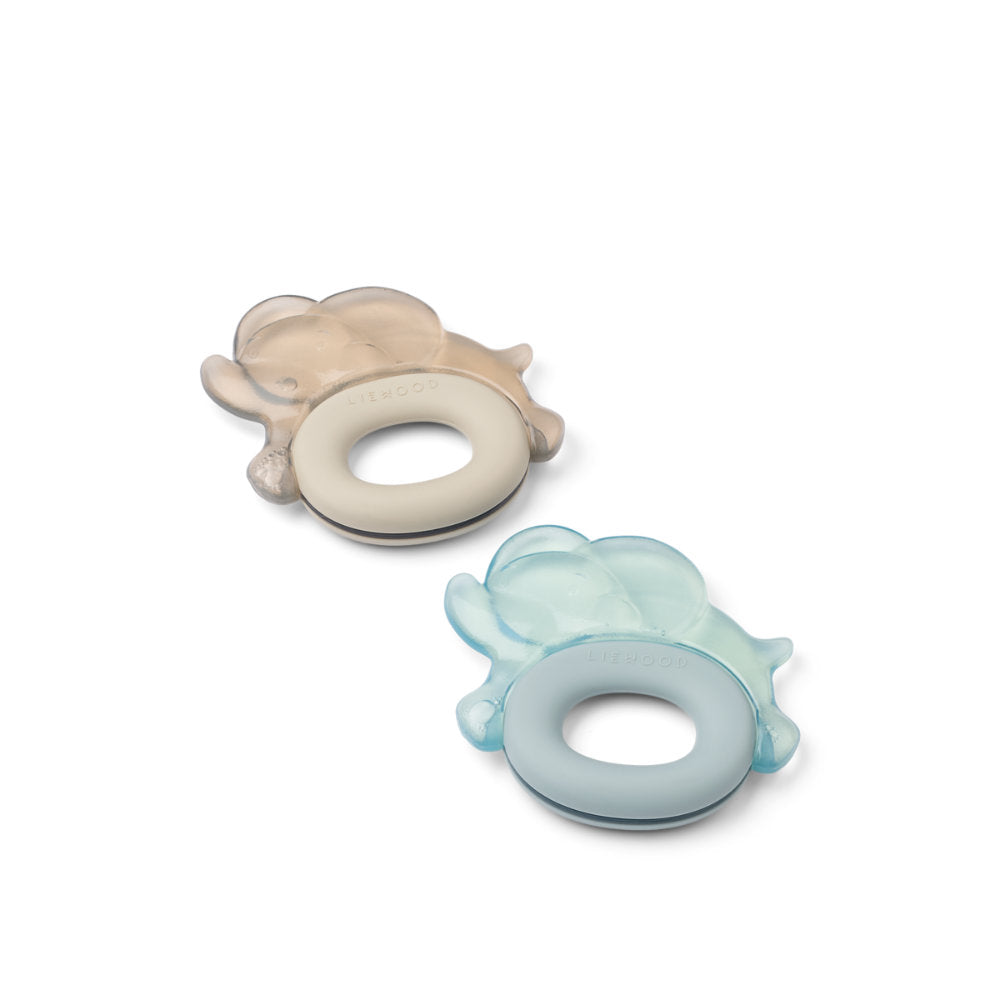 Liewood Rita Elephant Cooling Teether 2-Pack Sandy / Dove Blue LW19703