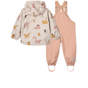 Liewood Manu Rainwear Set Cats And Dogs / Sandy