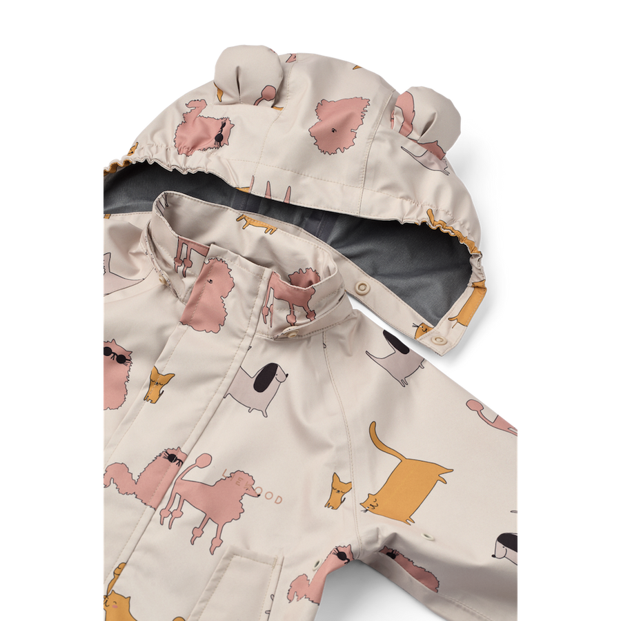 Liewood Manu Rainwear Set Cats And Dogs / Sandy